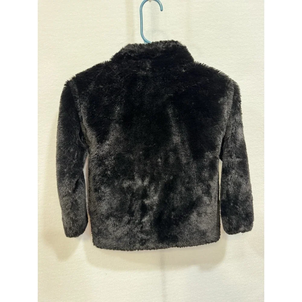 Wonder Nation Faux Fur Girls Jacket Black Size -‎ 6/6x